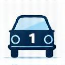 Icon representing vehicle registration for Swiss vignette